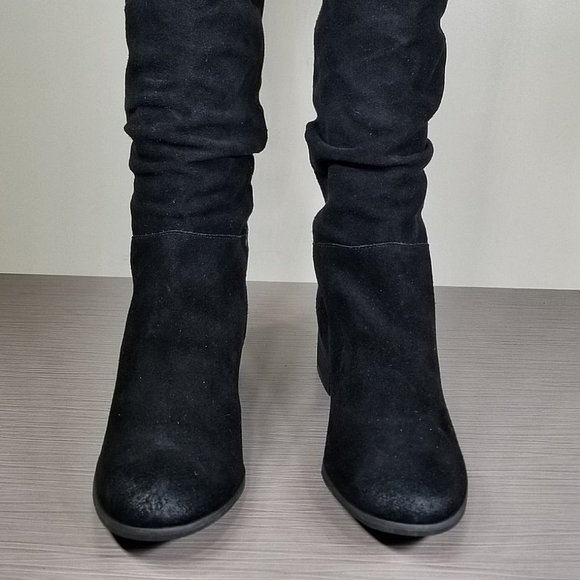 BP. 'Traffic' Knee High Slouch Boot, Black Suede, Womens Size 7.5 M - Picture 5 of 12